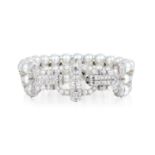 A 1950s Pearl and Diamond Bracelet