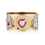 A Very Fine Retro Charm Bangle