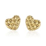 Tiffany & Co. Woven Gold Heart Earrings