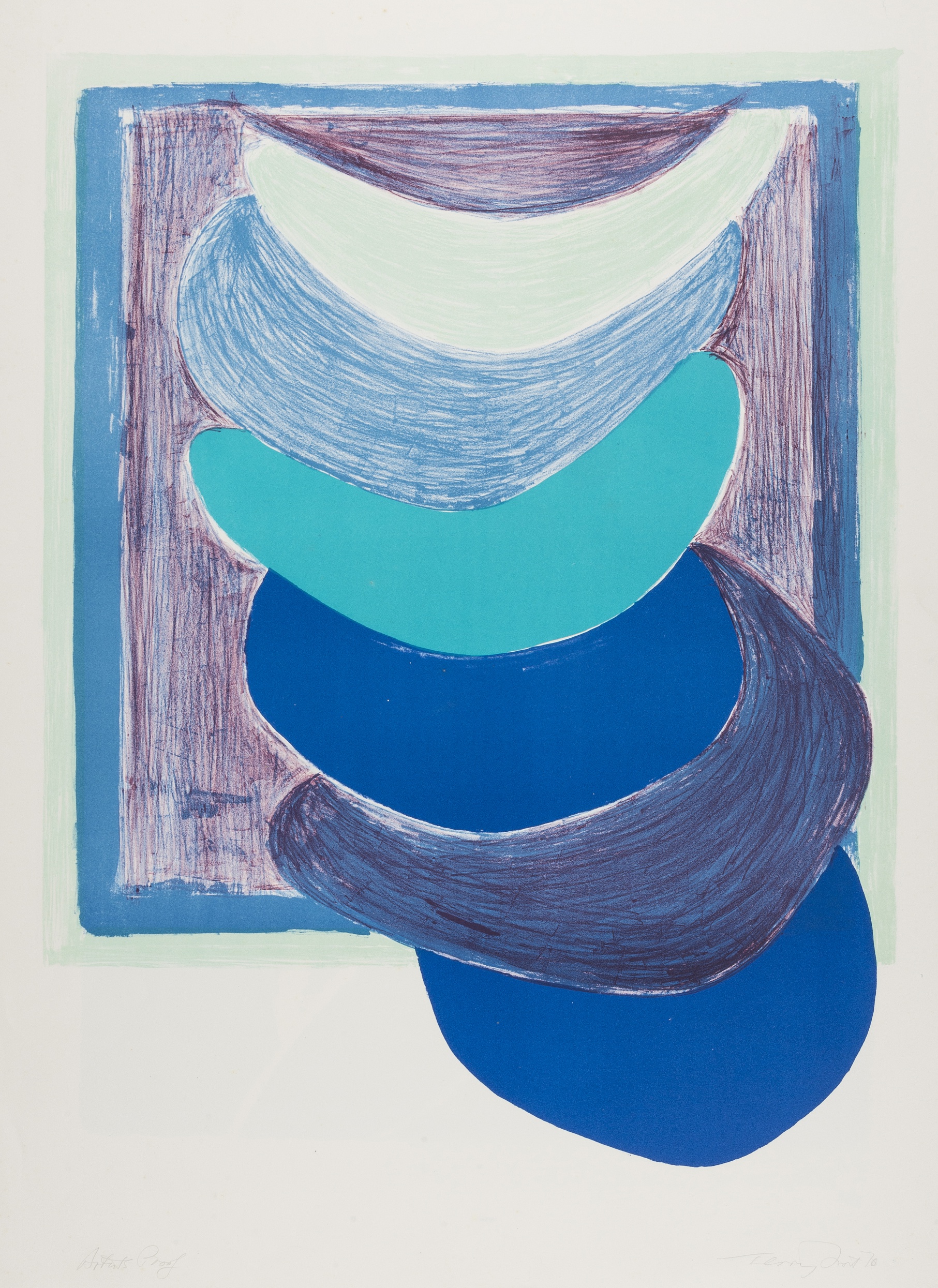 Terry Frost (1915-2003) Blue Suspended Form (Kemp 54)