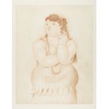 Fernando Botero (b.1932) Mujer Fumando