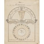 Clocks.- Richardson (Thomas) The Rotarium, pen and ink design for a clock signed "Thos Richardson …