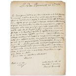 Bernoulli (Daniel, Swiss mathematician and physicist, 1700-82) Autograph Letter signed to …