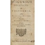 Polygamy.- [Lyser (Johann)], "Theophilus Aleutheus". Discursus politicus de polygamia, later …
