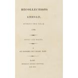 Italy.- Hoare (Sir Richard Colt) Recollections Abroad, during the year 1790. Sicily and Malta, …