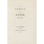 Bodoni.- [Montesquieu (Charles Secondat, Baron de)] Le Temple de Gnide, Parma, Bodoni, 1799.