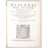 Tasso Torquato. Discorsi del signor Torquato Tasso. Dell'arte poetica; et in particolare del Poema …