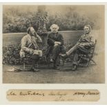 Potter (Rupert) Group portrait of John Everett Millais, John Bright and Henry James, seated in a …