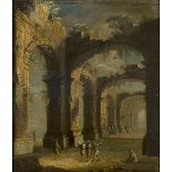 Circle of Gennaro Greco (1663-1714) Architectural capriccio with ruins of a colonnade, possibly an …