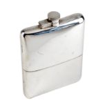 A silver spirit flask by Mappin & Webb,