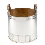 An Italian silver coloured oval wine bucket