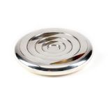 An unusual Italian silver coloured table ashtray by Gabrielle di Vecchi for Savotti