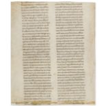 Latin Bible.- Single leaf from a Latin Bible, manuscript on parchment, in Latin, probably Italy, …