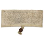 Skyrcote.- Grant by John Notyngham attorney to Henry Sayvile of land in Skyrcote, manuscript in …