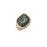 Anello Chevalier in oro giallo satinato