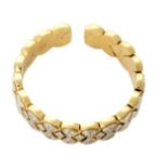 Faraone Milano, bracciale a molla in oro giallo e bianco 18ct