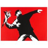 Banksy Love is in the Air (Flower Thrower)