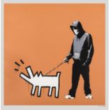 Banksy (b.1974) Choose your weapon (Dark Orange)