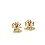 Trabucchi Milano, orecchini in oro e turchese Trambucchi Milano, pair of gold and turquoise …