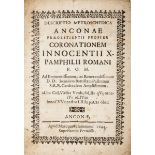 Descriptio metroschedica Anconae praegestientis propter coronationem Innocentii X. Pamphili Romani …