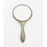 A Birmingham silver backed hand mirror