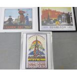 A group of three contemporary framed Railway prints, (3)