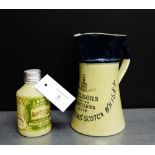 A Buchan Portobello pottery whisky jug inscribed Pattison's Limited Bottle Distillers Leith 'Ask for