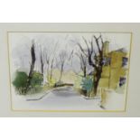 Haswell Smith 'Blacket Place, Edinburgh' Watercolour, in a glazed frame, Torrance Gallery label