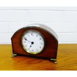 A mahogany cased mantle clock