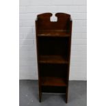 A narrow ledgeback bookcase, 95 x 32cm