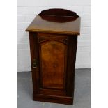 A mahogany ledgeback bedside cabinet, 78 x 40cm