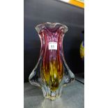 An Art glass vase