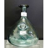 A contemporary onion bottomed bottle, 24cm high