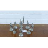 A collection of pewter figures to include The Lifeguards, Middlesex Regiment, Coldstream Guards