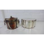 Two Old Sheffield plate tea caddies (2) largest 15cm wide