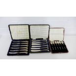 A cased set of Six George V Sheffield silver teaspoons, 1926, a cased set of six Sheffield silver