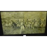 Charge of the Light Brigade, oak framed print