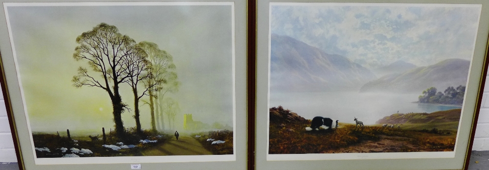 A pair of framed Gerald Coulson prints, to include 'Winter Sunlight' and 'Friendly Persuasion' (2)