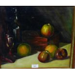 Mack Still life of Apples Oil-on-canvas, signed bottom left, framed, 40 x 35cm