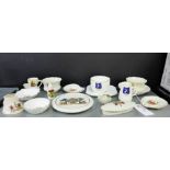 A quantity of crested china to include a W H Goss, Berwick-Upon-Tweed pot stand, a Carlton china
