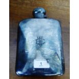 Large James Dixon and Sons Epns hip flask, 22cm high