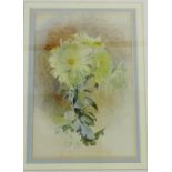 E.M.K. Still life watercolour of flowers, in a glazed giltwood frame, 18 x 27cm
