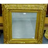 A gilt framed rectangular wall mirror, 84 x 96cm