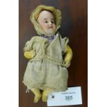 A Société Française de Fabrication de Bébé & Jouets bisque head doll, 19cm long