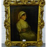 Unknown Artist 'Female Portrait' Oil-on-canvas, in an ornate giltwood frame, 50 x 60cm