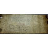 A large Architectural map of Central Edinburgh to include Princes Street Gardens West and East and