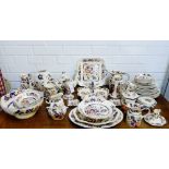 A Masons Ironstone 'Mandarin' pattern extensive dinner service comprising four large plates, six