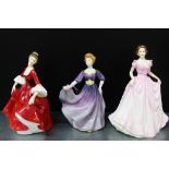 Three Royal Doulton porcelain figures to include 'Jacqueline' HN2333, 'Stephanie' HN2811 and '