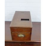 A mahogany cash register by G H Gledhill & Sons Ltd, 24 x 55cm