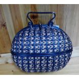 A vintage basket weave handbag